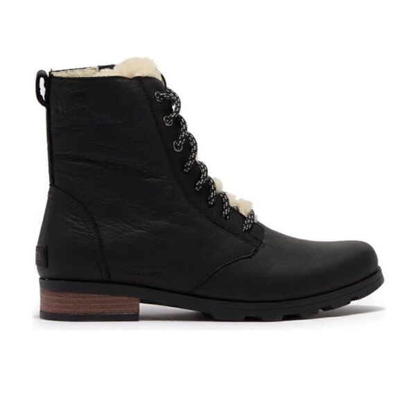 Sorel | Emelie Shearling Short Lace Up Boots - Picture 3 of 10